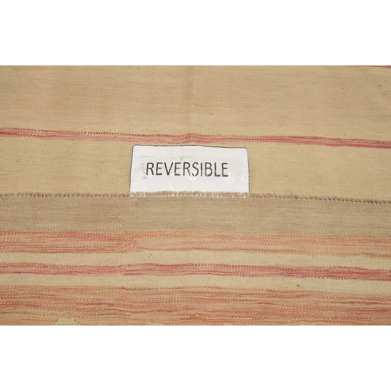 Hand Woven Southwestern Wool Beige Geometric Area Rug - 12' 4'' X 9' 0''