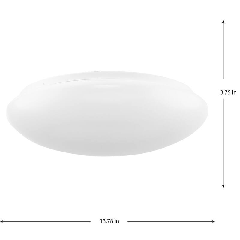 Cloud Collection 5-CCT Integrated LED White Contemporary 13.78" Medium Flush Mount Light - 13.78 in x 13.78 in x 3.75 in