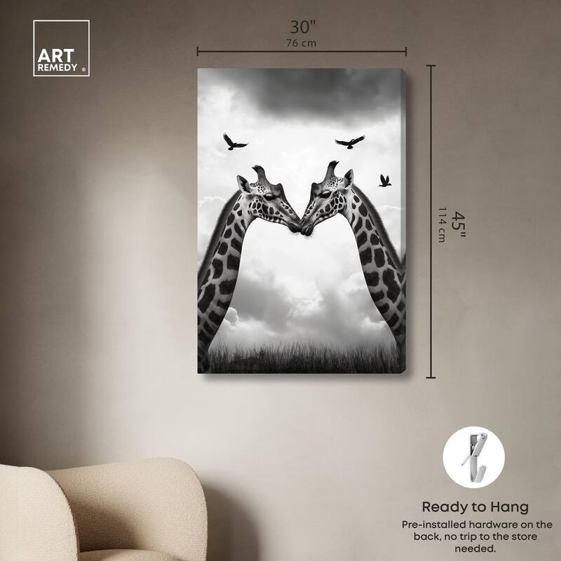 Giants in Love II Canvas by Art Remedy, Gallery Wrapped