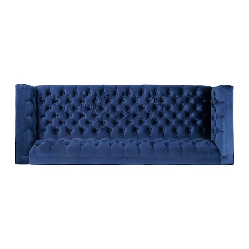 Galvin Tufted Velvet 3-seat Sofa by Christopher Knight Home - 88.00" W x 32.00" L x 30.00" H