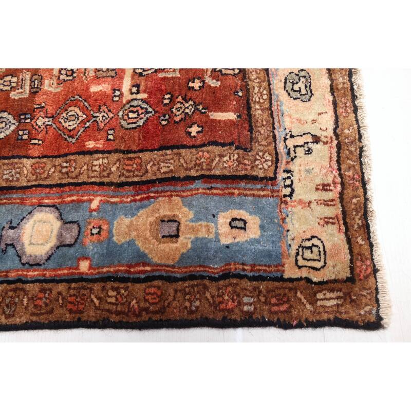 ECARPETGALLERY Hand-knotted Andelz Dark Copper Wool Rug - 4'2 x 5'5