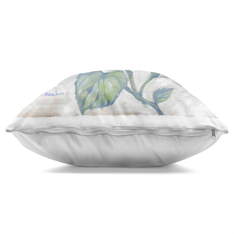 Stupell Round Blue Country Hydrangea Decorative Printed Throw Pillow Design by Paul Brent