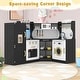 preview thumbnail 19 of 34, Costway Corner Play Kitchen Toddler Kitchen Playset with Range Hood, - See Details