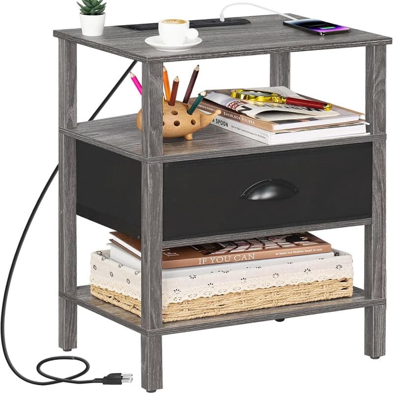Nightstand with Charging Station