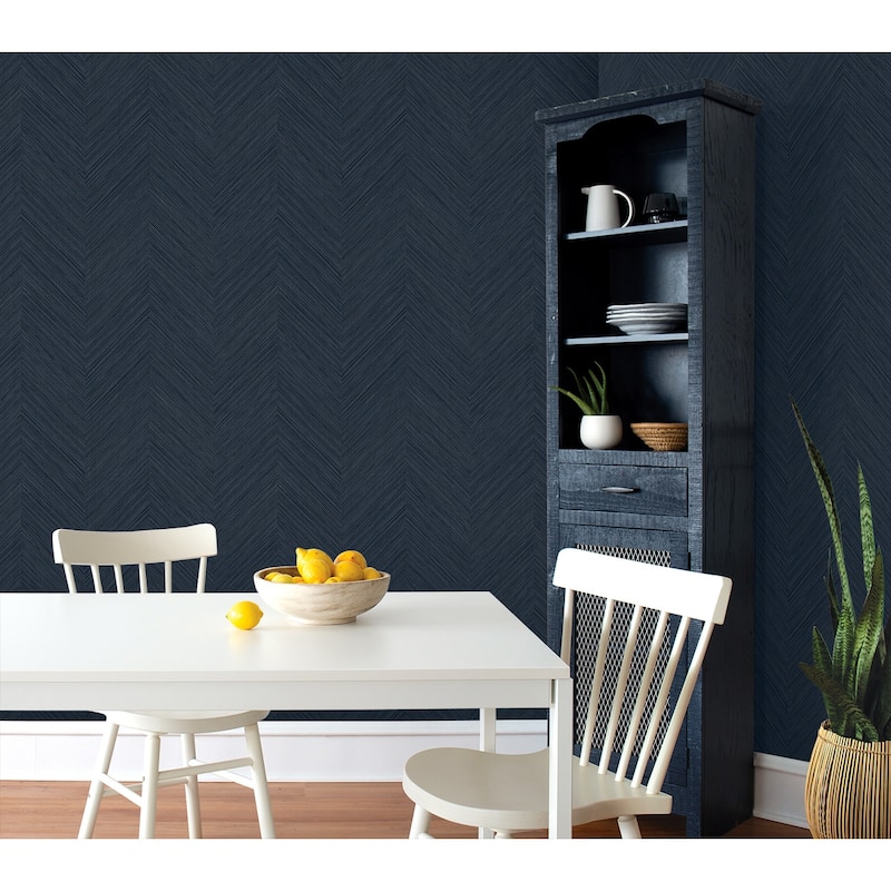NextWall Chevron Stripe Peel and Stick Wallpaper
