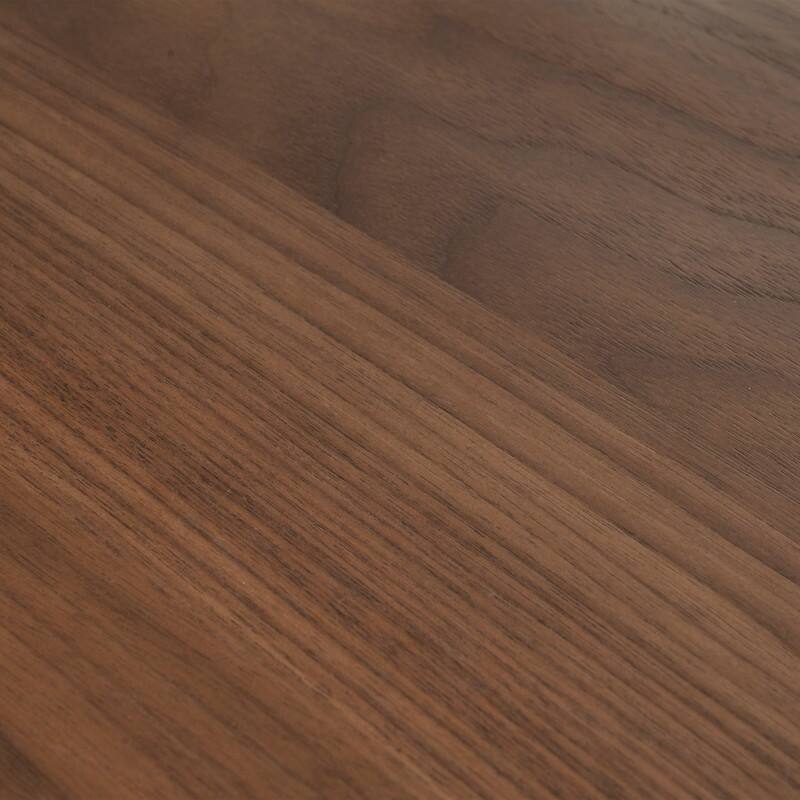 Mid-Century Modern Dining Table-Solid Rubberwood Legs & Faux Wood Top,47.2"W - Easy Assembly
