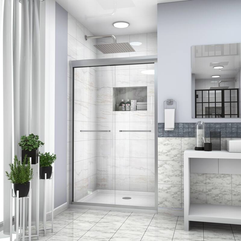 Shower Door 48" W x 76"H Semi-Frameless