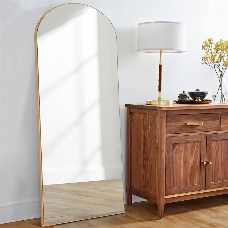 Arched Mirror Full-length Floor Mirror with Standing