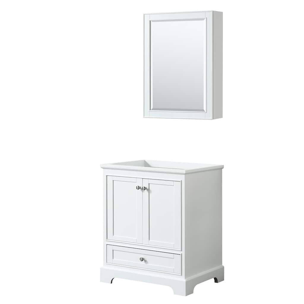 Wyndham Collection Deborah 29-1/4" Free Standing Single Wood Vanity