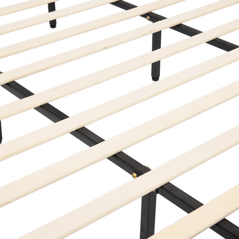 Christopher Knight Home - Nimbus Modern Upholstered Platform Bed with Wingback Headboard