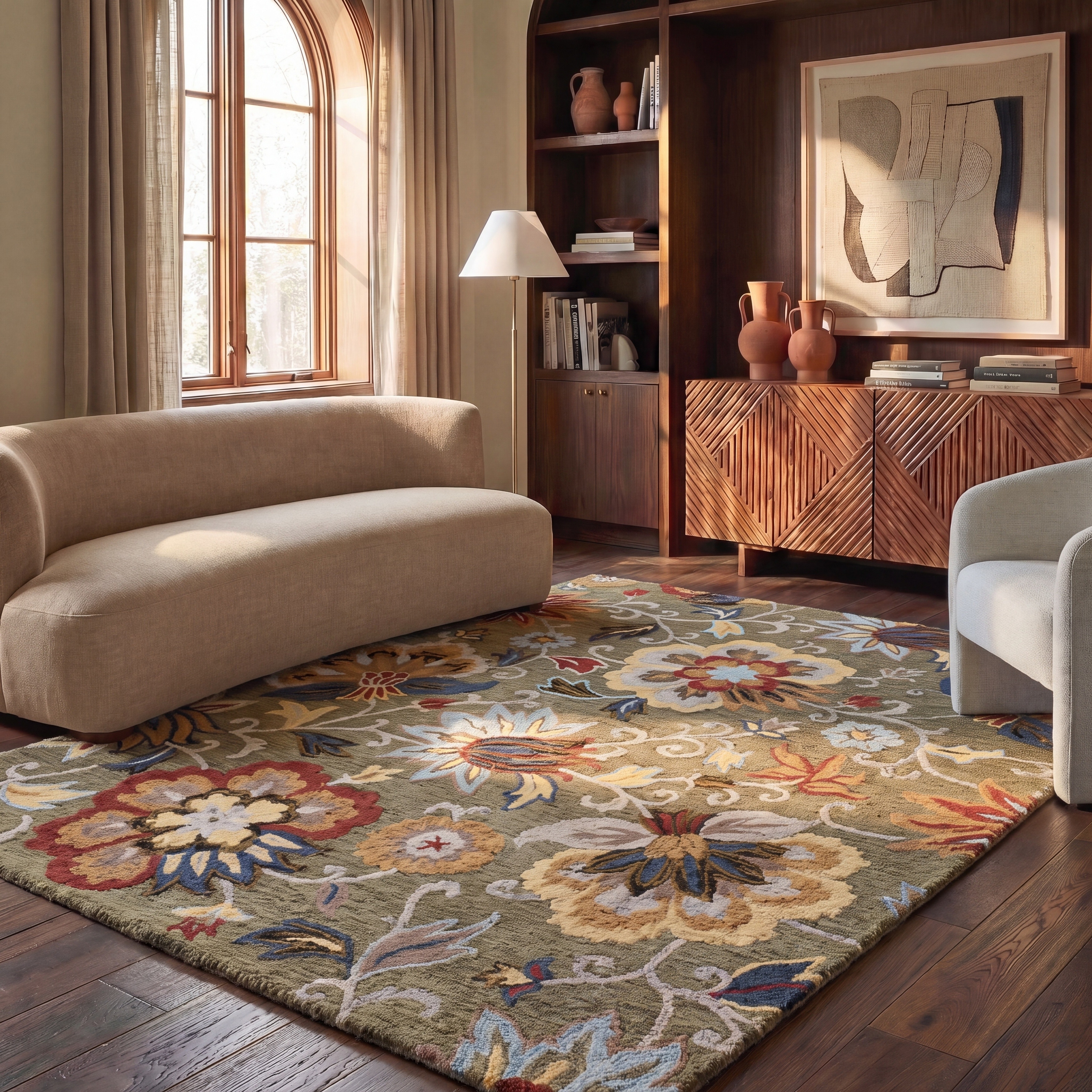 SAFAVIEH Handmade Blossom Chisato Contemporary Wool Rug
