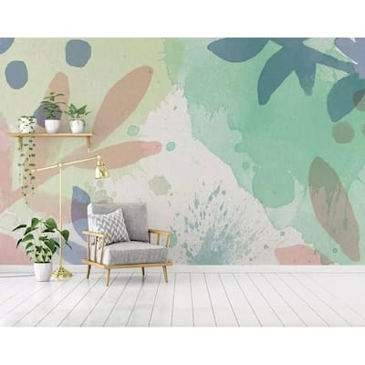 GK Wall Design Abstract Watercolor Floral Scandinavian Removable Wallpaper