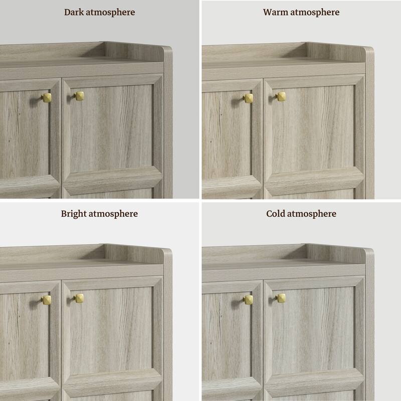 Multifunctional Minimalist Side Cabinet with 3D Design