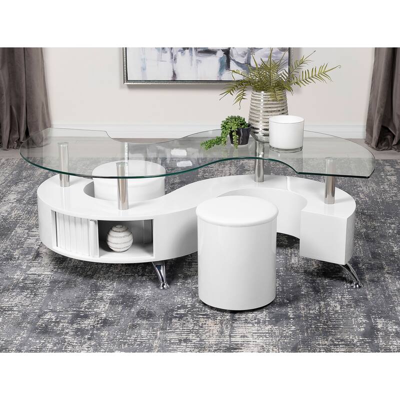 Buckley 3-piece Coffee Table and Stools Set