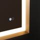 Wall Mounted Back Light Bathroom Framed LED Mirror Anti- Fog With Dimmable Light Touch Sensor And Memory Function