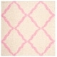 preview thumbnail 52 of 162, SAFAVIEH Dallas Shag Giusy Trellis 1.5-inch Thick Rug 6' Square - Ivory/Light Pink - Square