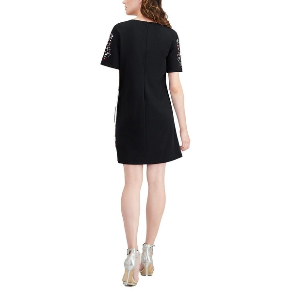 calvin klein floral embroidered dress