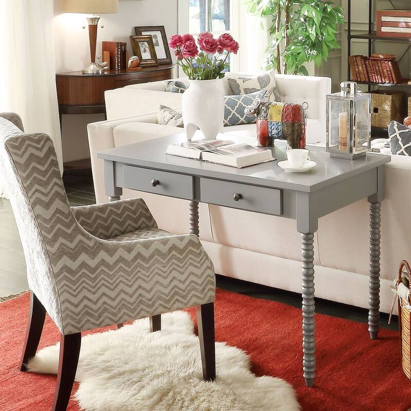 Lyndale 2-Drawer Helix Legs Office Desk by iNSPIRE Q Bold