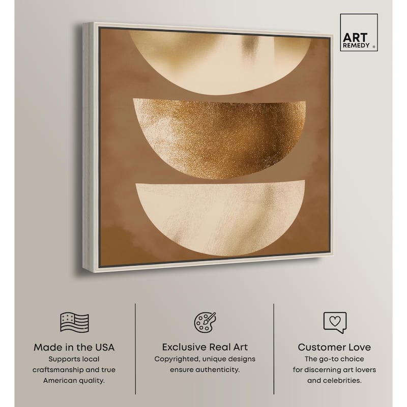 Golden Crescents I Canvas by Art Remedy