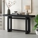 Console Table with Industrial-inspired Concrete Wood Top,Sofa Long ...