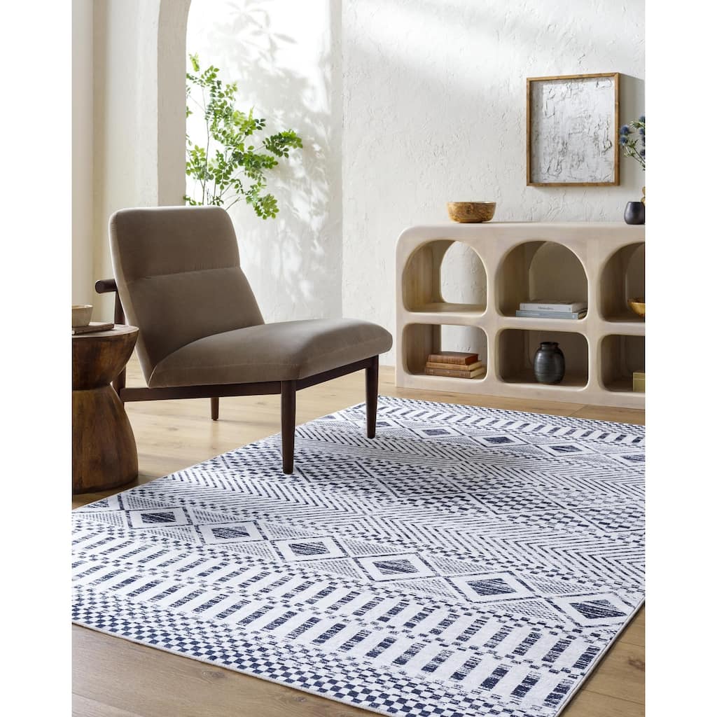 Livabliss Lavable Washable Global Area Rug