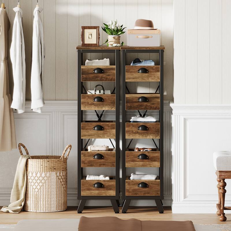 5-Drawer Chest with Metal Knobs