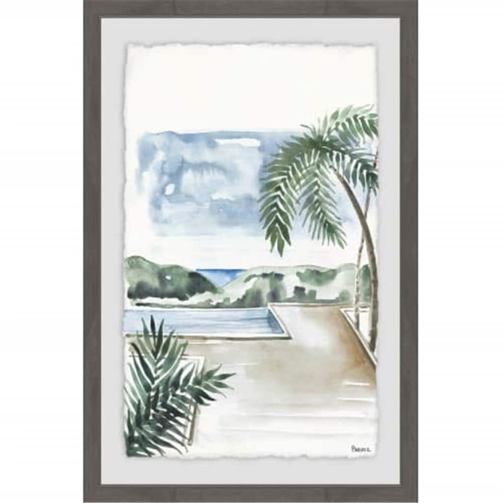 Large Framed Canvas Wall Art - 36" Home Decor Painting Print - Modern Home View Artwork