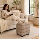 preview thumbnail 20 of 30, Aria Home Tessa Storage Ottoman Cube with Tray Top Seat Bench