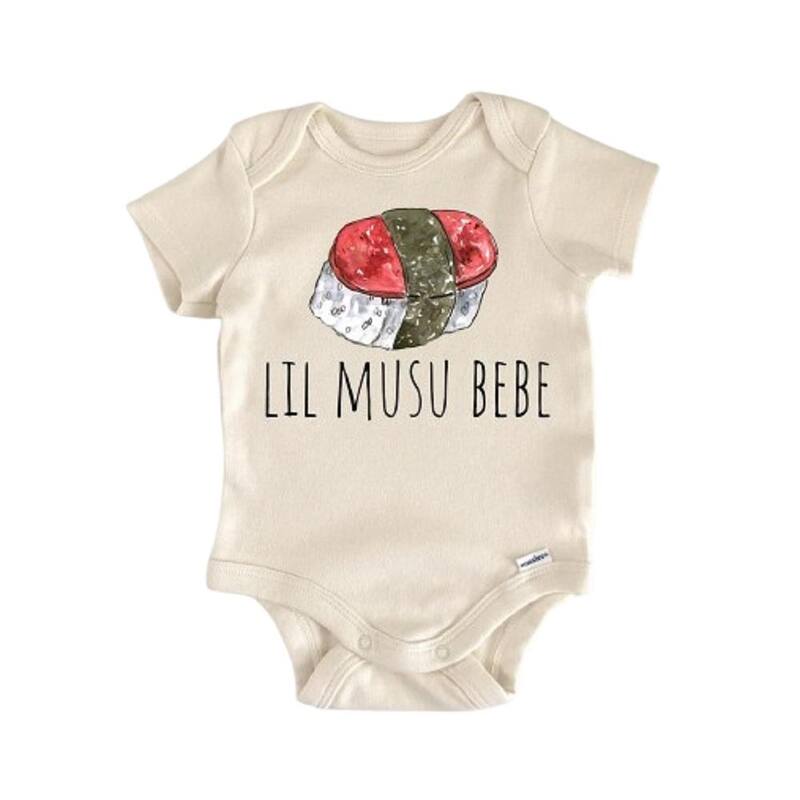 Hawaiian Hawaii Spam Musubi - Baby Boy Girl Clothes Infant Bodysuit Funny Cute Newborn - Blue - 0-3M