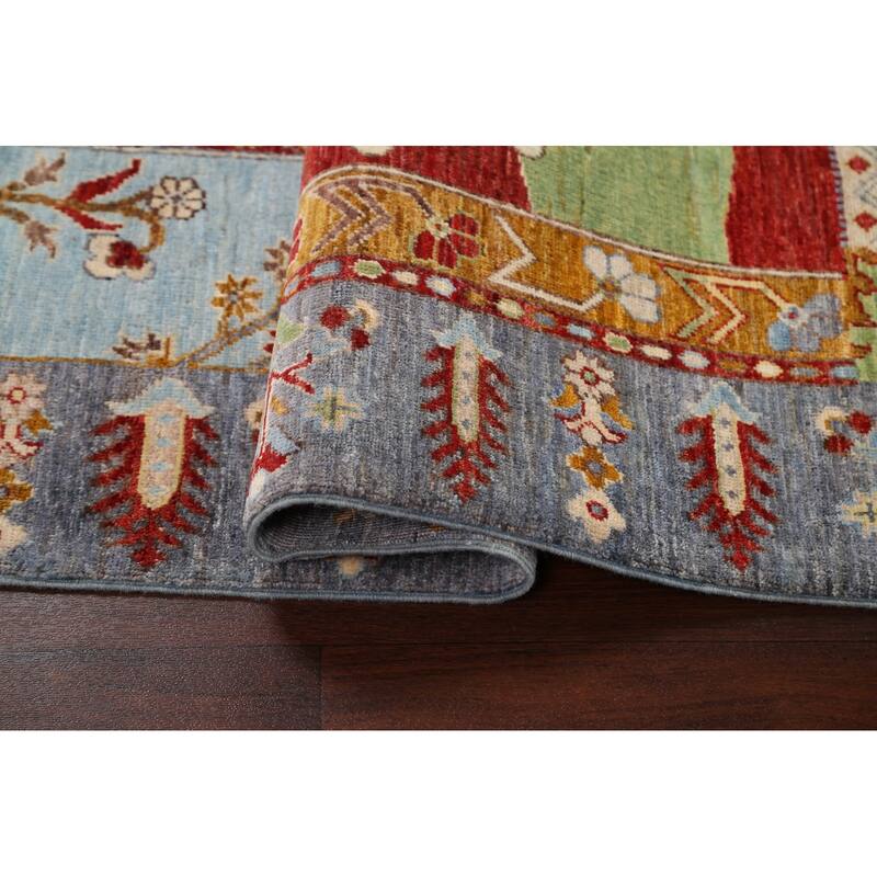 Vegetable Dye Kazak Oriental Wool Area Rug Hand-knotted Foyer Carpet - 3'11" x 5'9"