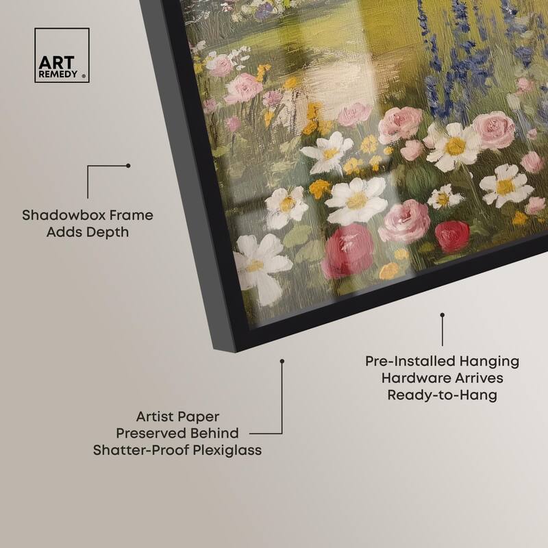 Floral Farmhouse I Shadowbox by Art Remedy