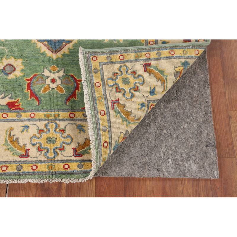 Green Oushak Accent Rug Hand-Knotted Wool Carpet - 3'4" x 4'10"