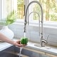 preview thumbnail 7 of 87, WOWOW Single Handle Gooseneck Pull Down Sprayer Kitchen Faucet