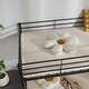 preview thumbnail 13 of 32, Twin Round Pipe Bunk Low Bed Guardrail Angled Ladder Iron Bed USA