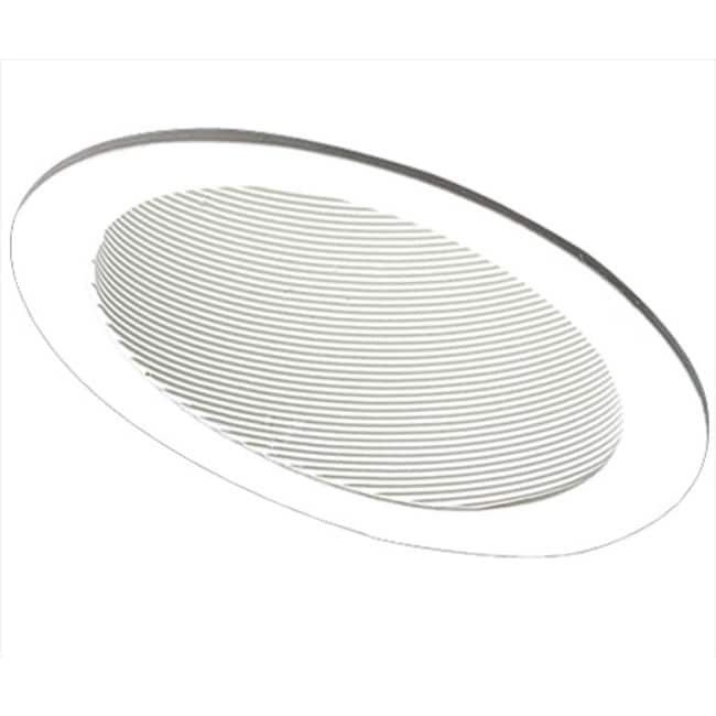 Elco 6" Sloped Phenolic Baffle with Adjustable Socket Holder Bracket - White