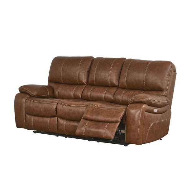 Abbyson Browning Top Grain Leather Power Reclining Sofa with USB Bed Bath Beyond 31009874