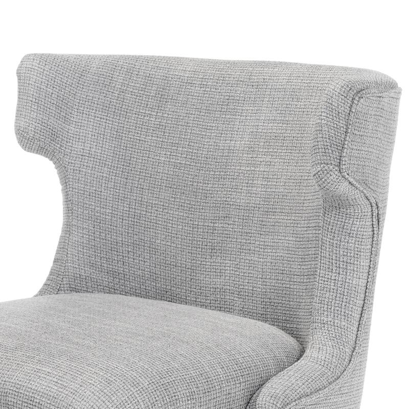Milton Modern Grey Fabric Wingback Swivel Desk Chair by Furniture of America