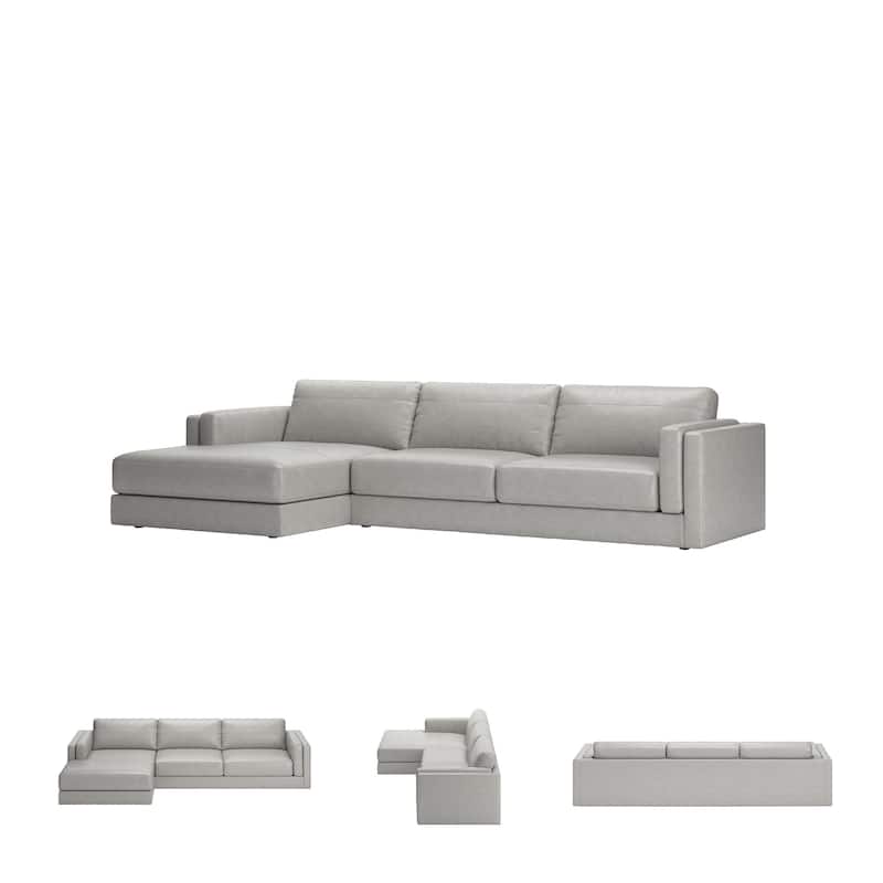 Signature Design by Ashley Amiata Gray 2-Piece Sectional with Chaise - 137"W x 68"D x 33"H