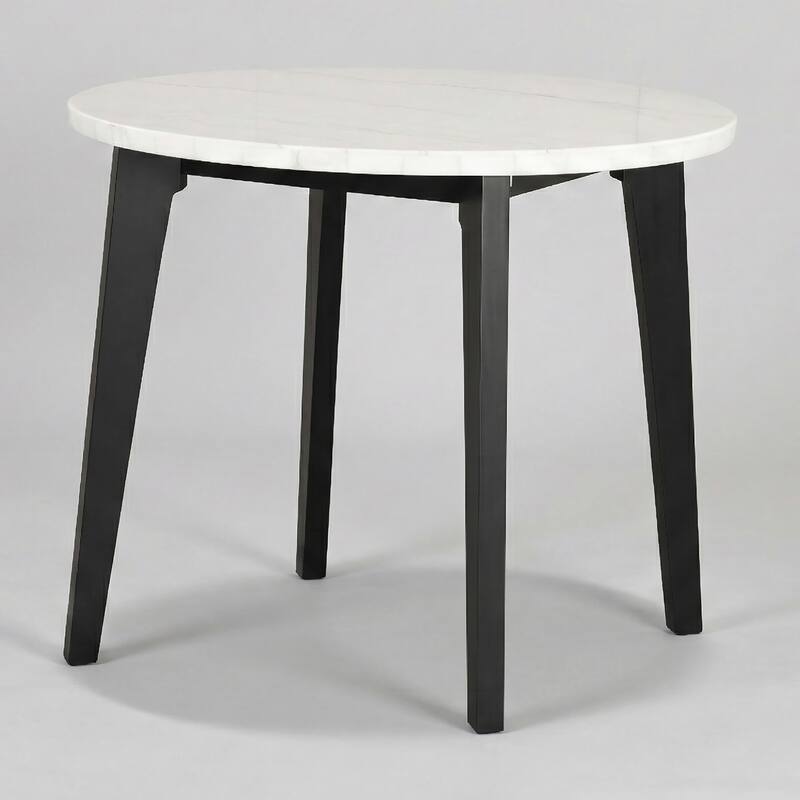 Furniture of America Fieny Modern Genuine White Marble Round 45-inch Counter Height Dining Table