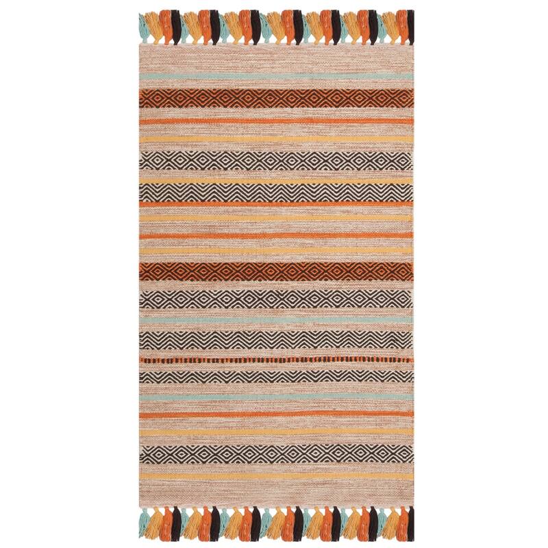 SAFAVIEH, Handmade Flatweave Montauk Tihana Casual Cotton Rug