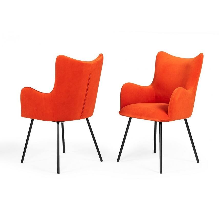 Red and Black Mid Century Modern Dining or Side Chair