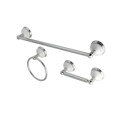 Kingston Brass Victorian 3 Piece Bathroom Package with 18" Towel Bar,