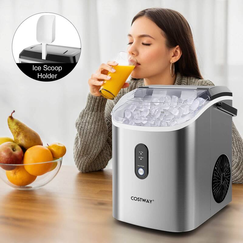Costway Countertop Ice Maker with Soft Chewable Pellet Ice Ready in 6 - See Details