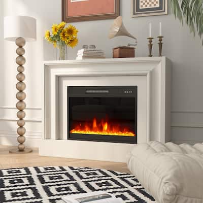 23 INCH Recessed Electric Fireplace with Remote Control (only Electric Fireplace) - 23 in.