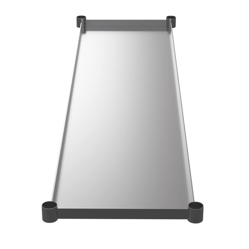 Galvanized Steel Adjustable Add-On Work Table Restaurant Shelf for Work Tables