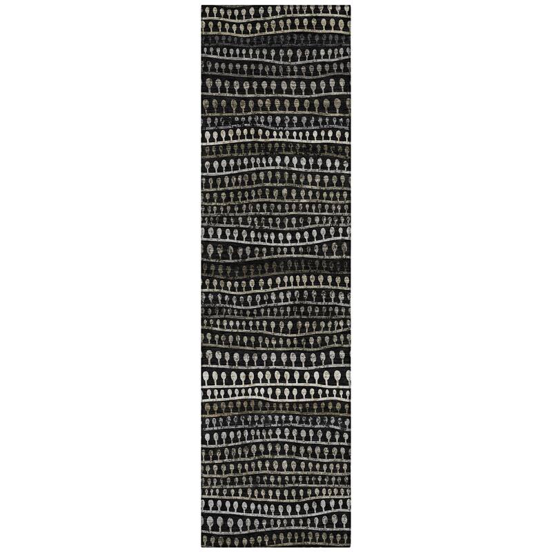 Machine Washable Indoor/ Outdoor Chantille Modern Stripe Lolly Rug