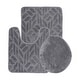 preview thumbnail 4 of 9, Bath Set 3 Piece Anti-Slip Leaf patch Bathroom Mat, Large Contour Mat & Toilet Seat Lid Cover