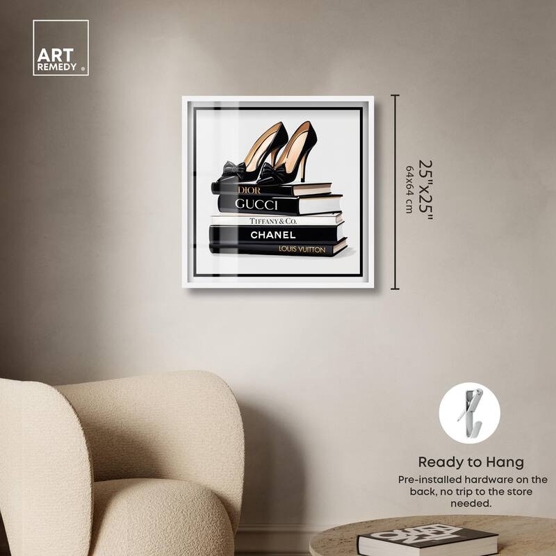Ink Books and Heels Shadowbox by Art Remedy