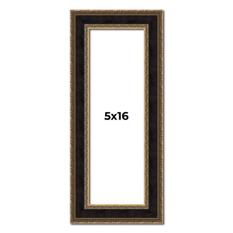5x16 Frame Gold Antique Vintage Sold Wood Picture Frame | 1.75 Inch