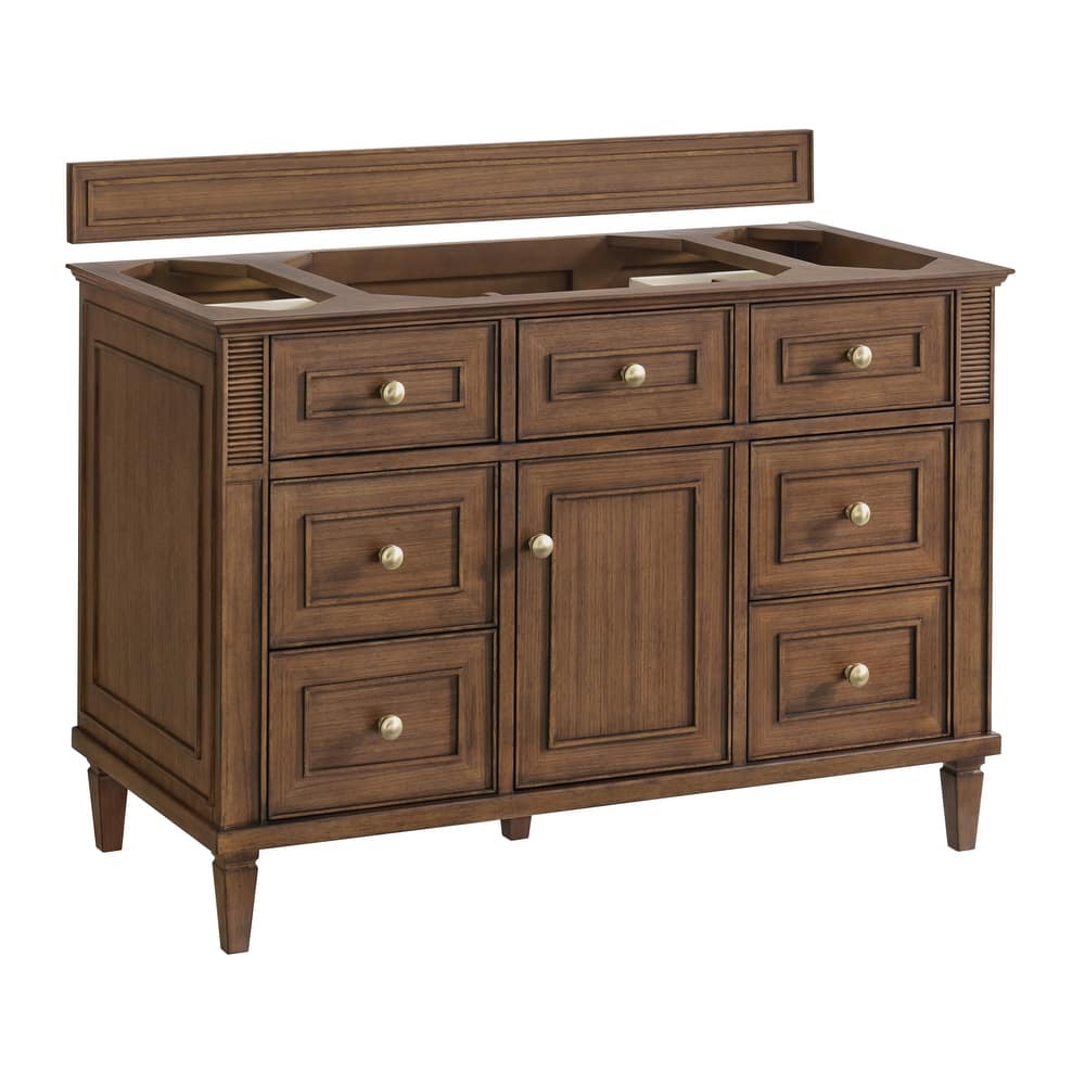 James Martin Vanities Lorelai 48" Single Vanity, Mid-Century Walnut